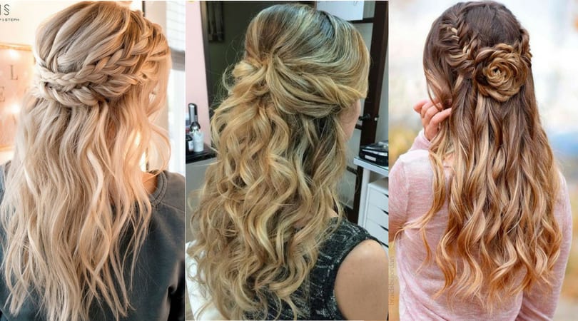 14893 Half-Up Half-Down Hairstyles For Wedding, Prom etc [Video Added]