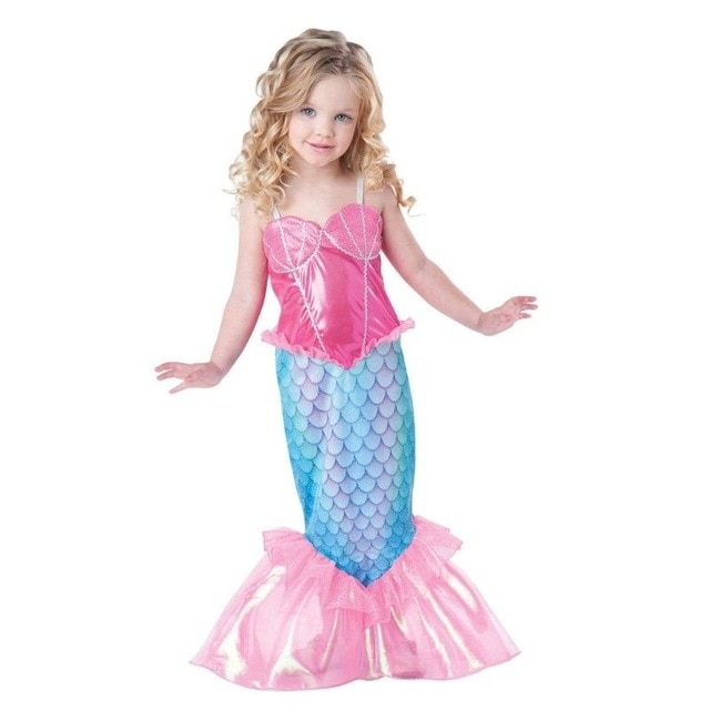 Baby Girls Mermaid Clothes The Cute Ariel Kids Girls Dresses