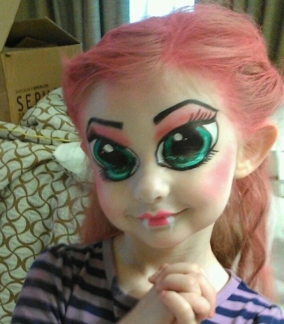 Cute little girl face paint | HALLOWEEN | Pinterest | Halloween
