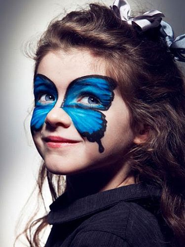 halloween-makeup-ideas-kids-girl-blue-butterfly | MAKEUP: Halloween