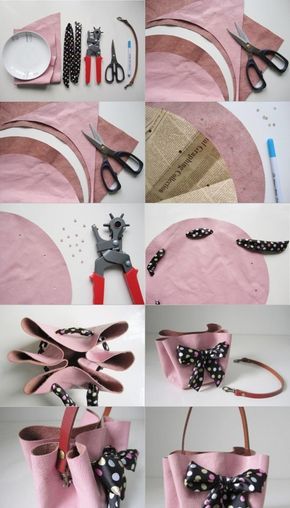 How to Make No Sew Handbag tutorial | Ideas | Diy handbag, Handbag