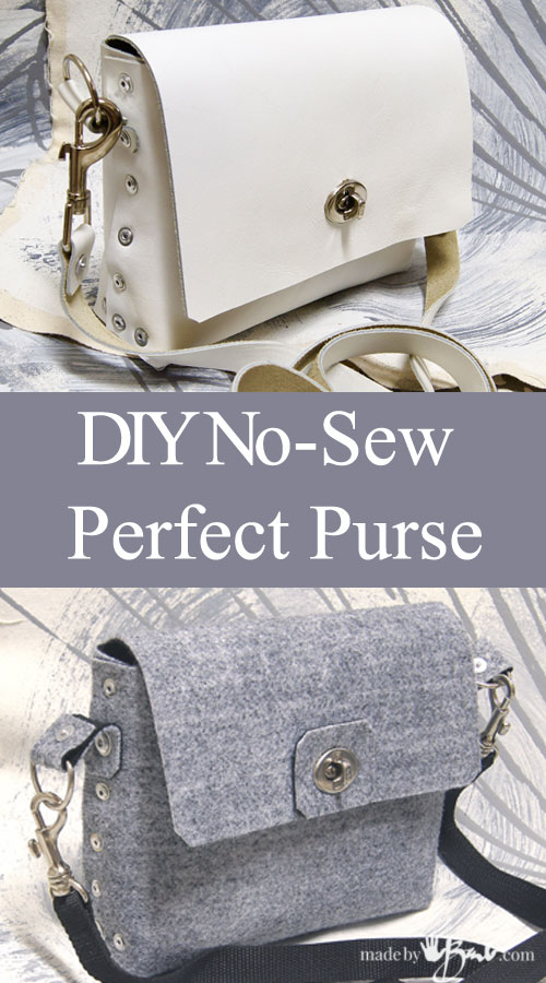 No-Sew Perfect Little Purse with free Pattern in Leather or Felt using