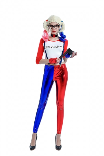 Women Sexy Suicide Squad Harley Quinn Halloween Costume Blue - PINK