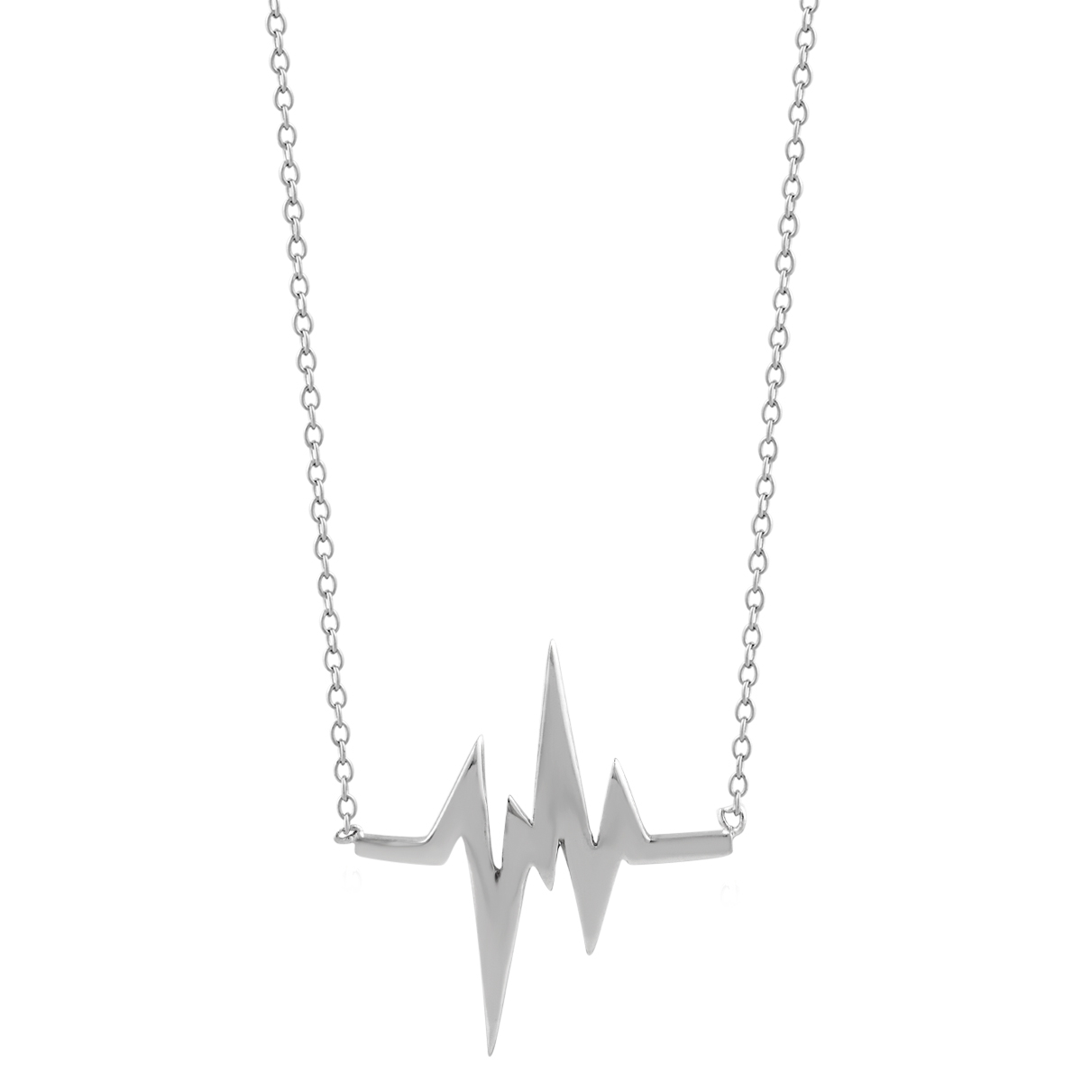bsdjewelry - Sterling Silver Heartbeat Necklace - Walmart.com