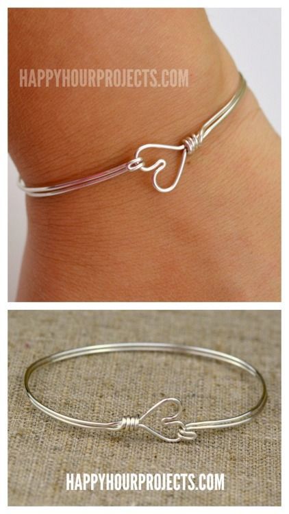 DIY Wire Heart Bracelet Tutorial from Happy Hour Projects. If this