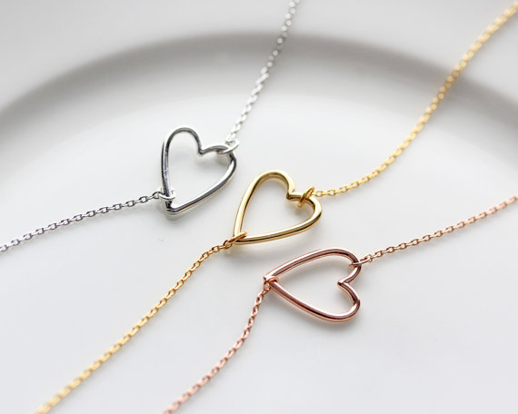 30PCS Fashion Tiny Simple Line Open Heart Bracelets Hollow Out Wire