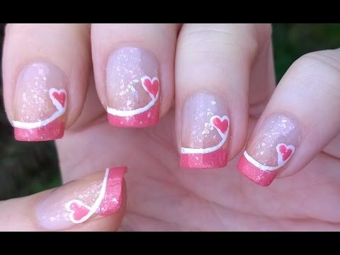 French Manicure Ideas #4: Valentine's Day PINK TIP NAILS - Easy