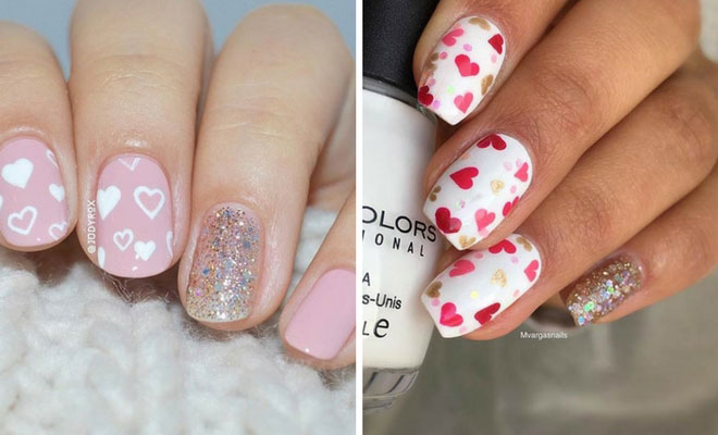Heart Nail Designs For Valentine’s Day