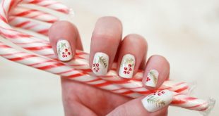 Cool DIY Holiday Nail Art With Spruce And Berries - Styleoholic