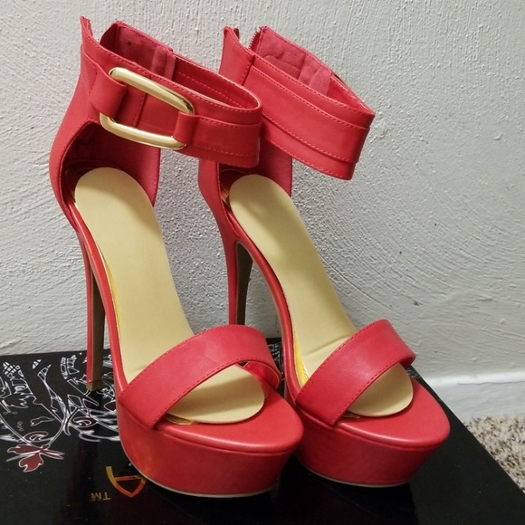 Liliana Shoes | Hot Red Heels Nwot | Poshmark