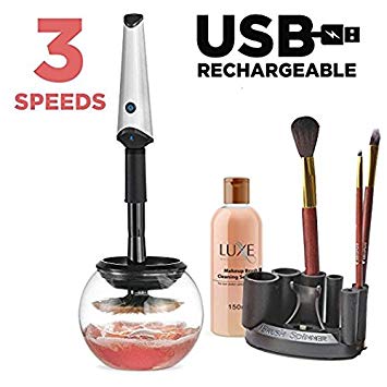Amazon.com: Luxe Makeup Brush Cleaner - with USB Charging Station