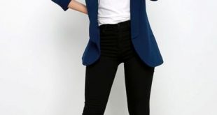 21 Adorable Ideas For Girls To Wear Navy Blue Jackets - Styleoholic