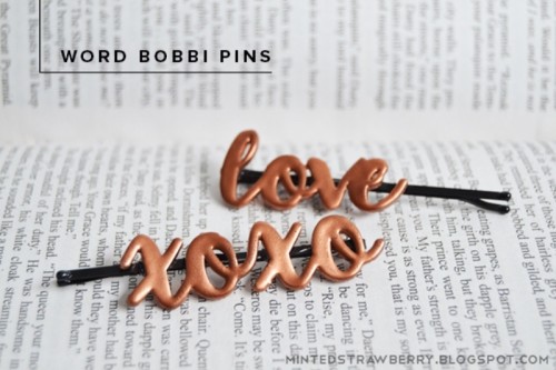Impossibly Cute DIY Word Bobby Pins To Make