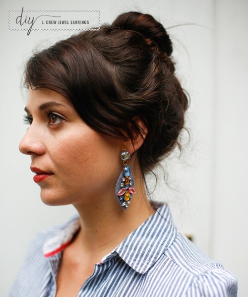 Amazing DIY J. Crew Inspired Felt Jewel Earrings - Styleoholic