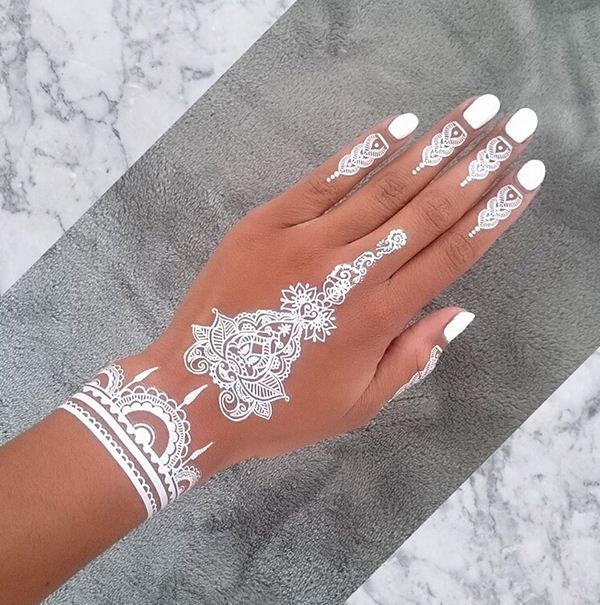 19 Stunning White Henna Designs For You | Awesome Heena Designs