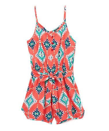 Loving this Coral & Mint Romper - Kids & Tween on #zulily