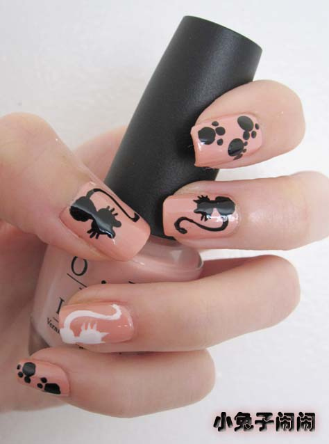 7 black kitty nail art : Woman Fashion - NicePriceSell.com