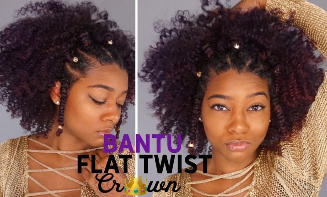 Summer Bantu knot: Flawless Flat Twist Crown Hairstyle ⋆ African
