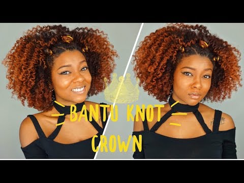Bantu Knot Crown on Natural Hair + 2018 Hairstyles Challenge | Creme