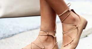 Shoes | Nude Lace Up Ballet Flats | Poshmark