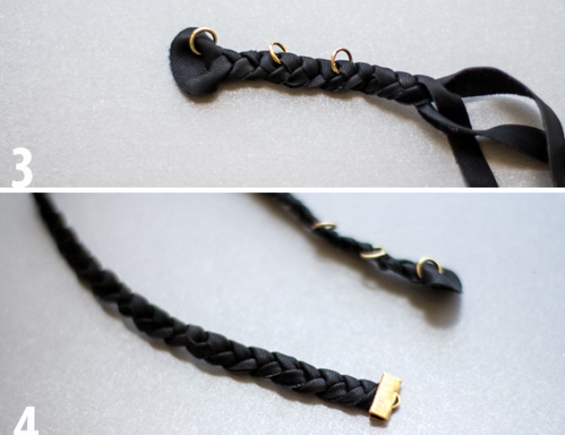 Layered Chain And Braided Leather Necklace