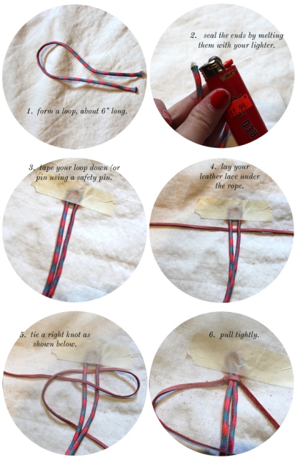 Picture Of DIY Leather And Climbing Rope Macrame Bracelets 4