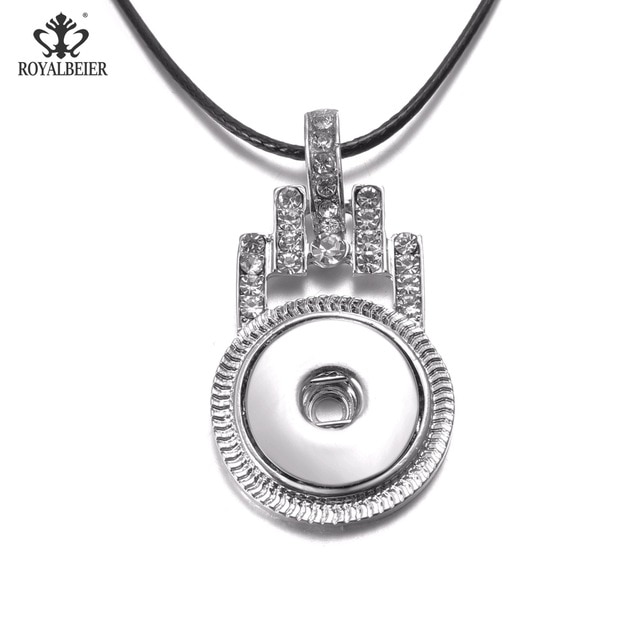 RoyalBeier Pyramid Loop Snap Buttons Pendant Necklaces Fit 18mm