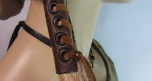 Leather Corset Hair Wrap Ponytail Holder Hair Jewelry BOHO | Etsy