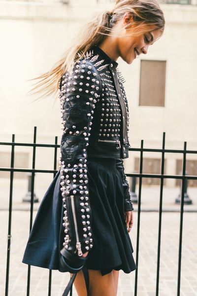 The Unexpected Fall Trend That Was All Over NYFW: Studded Black