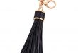 Amazon.com: Elesa Miracle Girl Women Leather Tassel Keychain