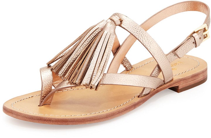 Kate Spade Clorinda Leather Flat Tassel Sandal ($138) | Should I