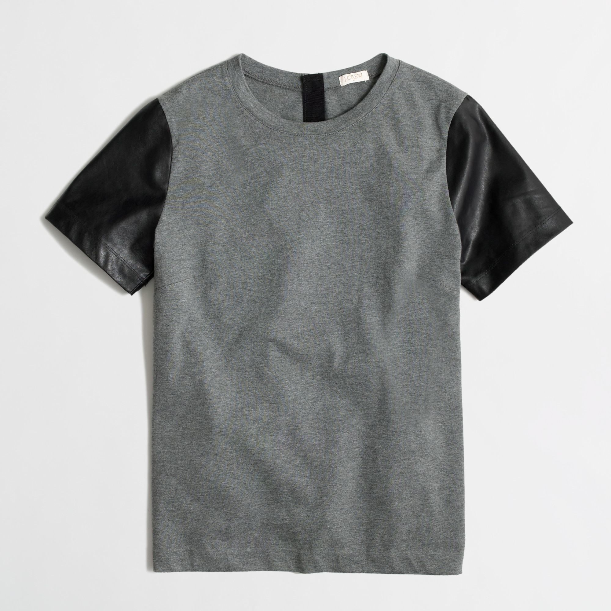 Factory leather-sleeve tee : | Factory