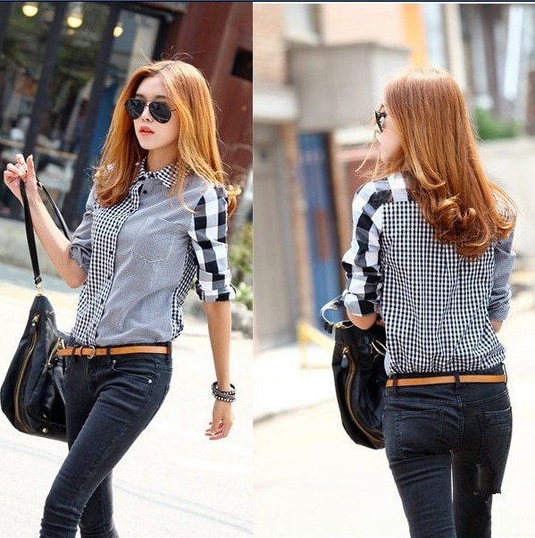 Discount during the spring and autumn outfit shirt blouse