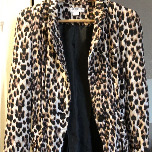 Cotton On Jackets & Coats | Leopard Print Blazer | Poshmark