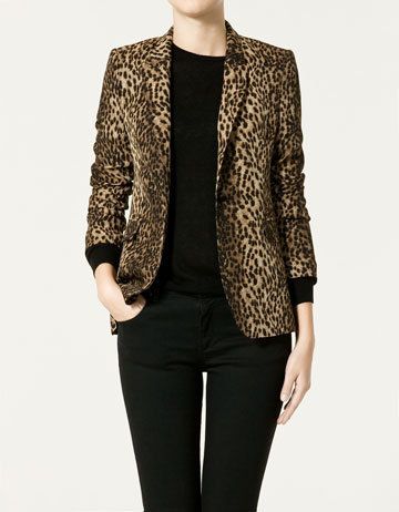 Zara Leopard Print Blazer | style. | Pinterest | Blazer, Leopard
