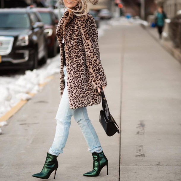 coat, tumblr, leopard print, fur leopard print winter coat, fur coat