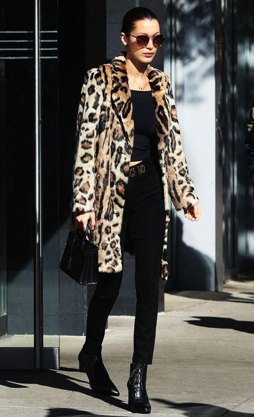 How To Wear A Leopard Print Coat Like Bella Hadid (Le Fashion