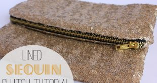 Lined Sequin Clutch With Zipper: a tutorial | Sweet Verbena