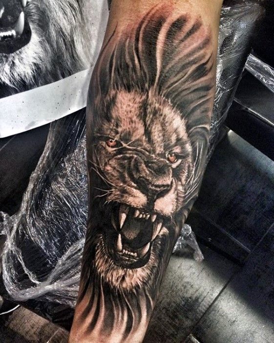 40 Lion Forearm Tattoos For Men - Manly Ink Ideas | Tattoo's