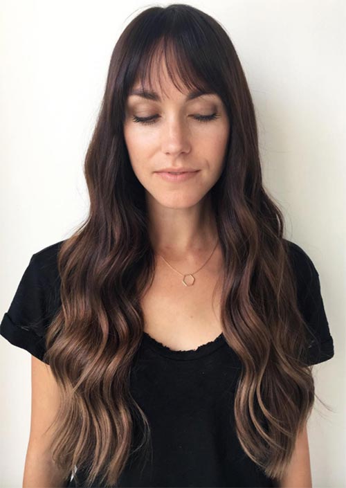 55 Long Haircuts with Bangs for 2019: Tips for Wearing Fringe