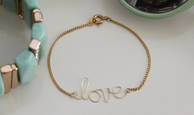 Picture Of DIY Wire Love Bracelet With Tassel 2