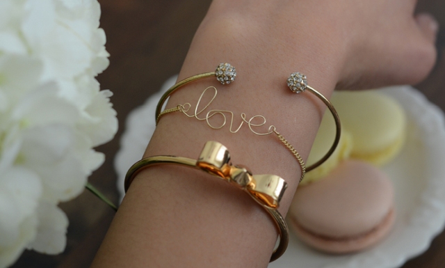 DIY Wire Love Bracelet With Tassel - Styleoholic