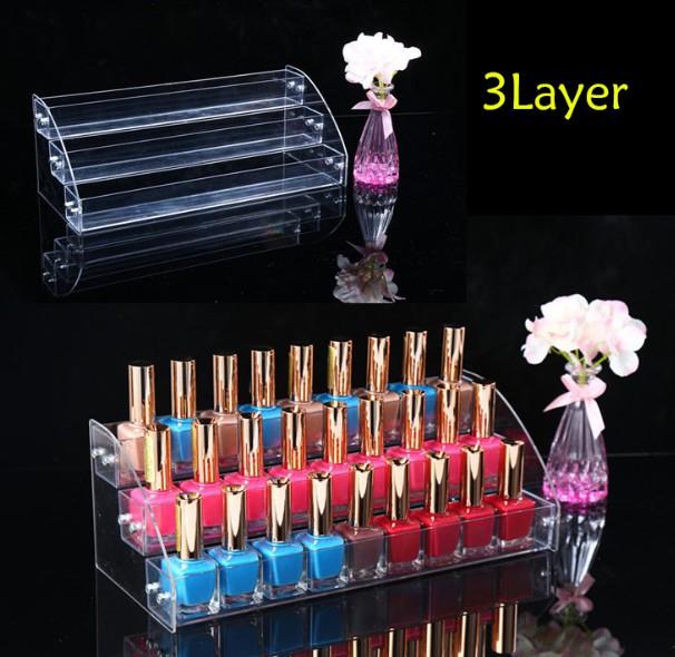 HOT Sale TOP Acrylic Makeup Nail Polish Storage Organizer 3 Layer