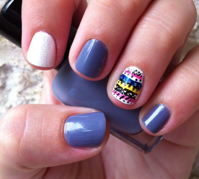 Miscellaneous Manicures: Tribal Accent Nail