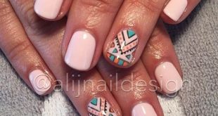 19 Tribal Inspired Nail Art Designs | Accent nails, Nude nails and