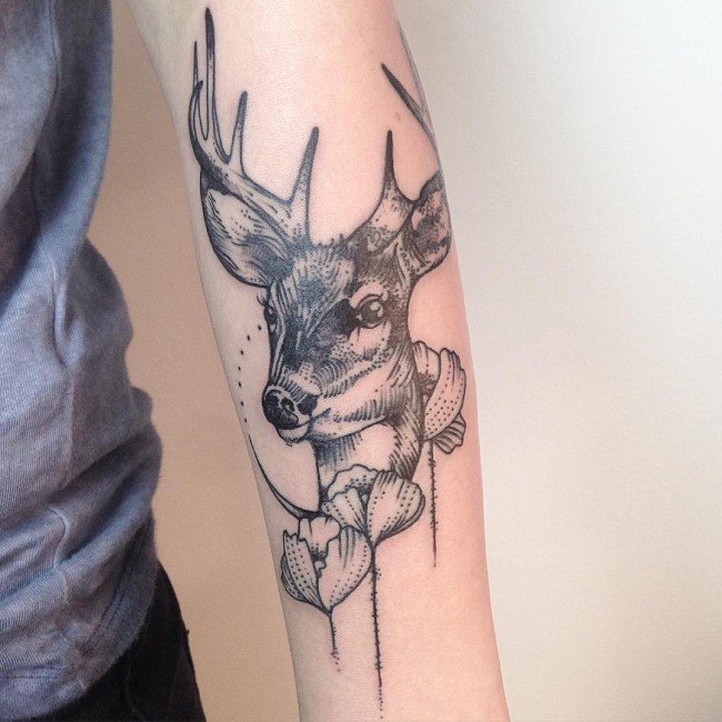 120+ Best Deer Tattoo Meaning and Designs - Wild Nature (2018)