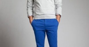 With shirt, white sweatshirt and brown leather shoes | Men Straight