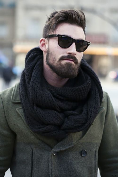 How to Wear a Black Knit Scarf (8 looks & outfits) | Men's Fashion