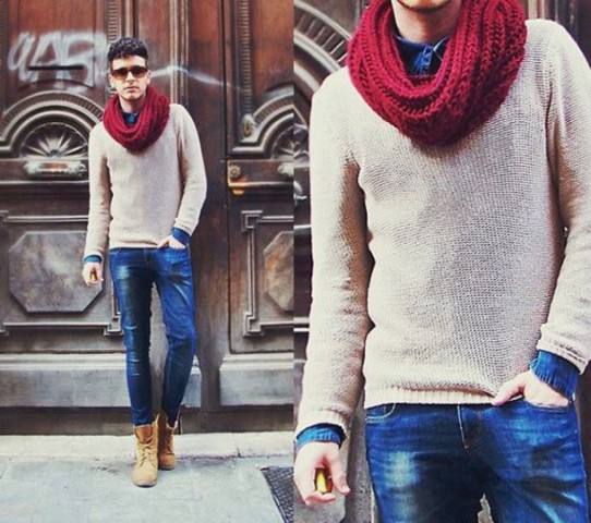 20 Men Outfits With Infinity Scarves - Styleoholic