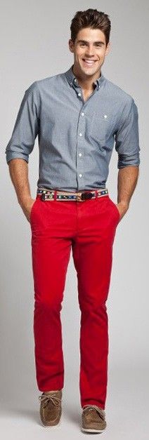 41 Best Men's Red Pants Style images | Man style, Men wear, Red pants